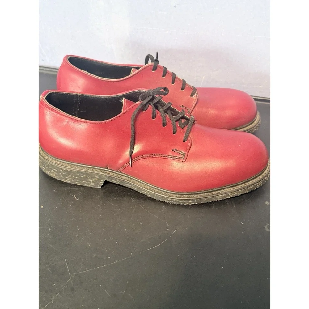 Vintage Executive Hy-Test Men's Steel Toe Oxfords‎ Red Leather Wingtip Size 7M